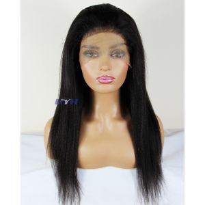 13x6 Lace Front Yaki Straight Indian Virgin Hair 