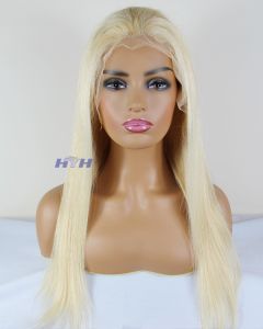 13x6 Lace Front Blonde Color Silky Straight Indian Virgin Hair 