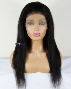 13x6 Lace Front Yaki Straight Indian Virgin Hair 